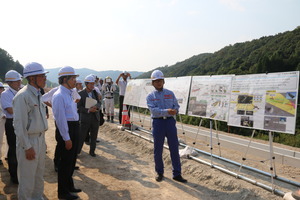 三光本耶馬渓道路視察の様子