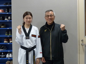 長野選手と記念撮影