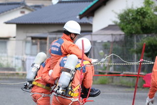市長査閲訓練のようす 市長査閲訓練のようす